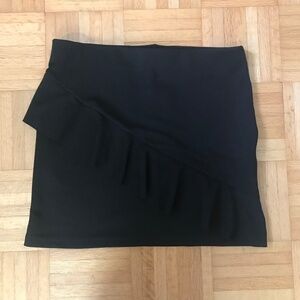 Black Zara Ruffle Skirt